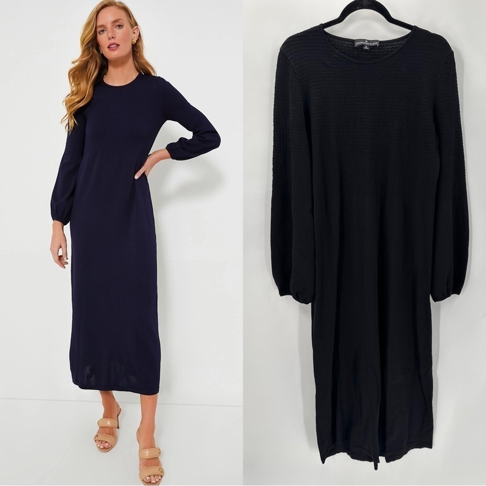 Tuckernuck Navy Long Sleeve Dress